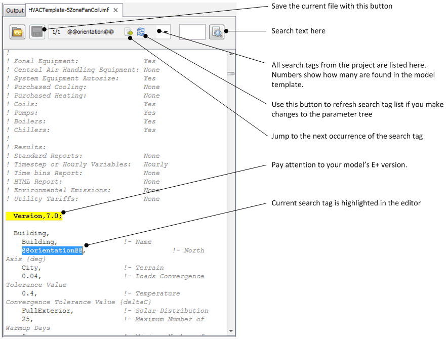 Figure 5: IDF editor
